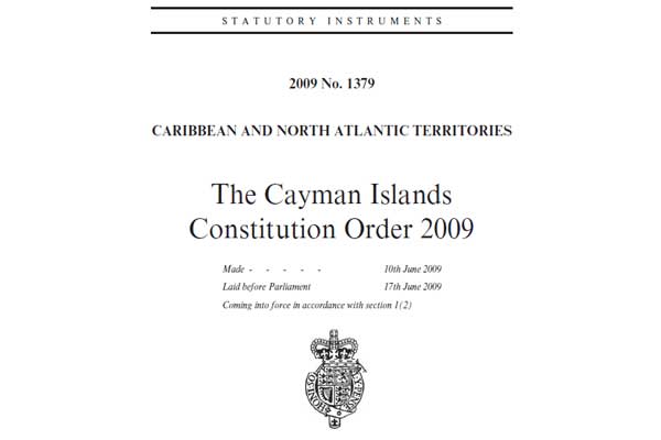 Cayman Islands Constitution Order 2009